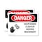 Signmission Keep Hands Clear Of Moving Machinery Danger Sign, Plastic, 10in W x 7in L, 2PK OS-2PACK-DS-P-710-L-1392 - alternate 1